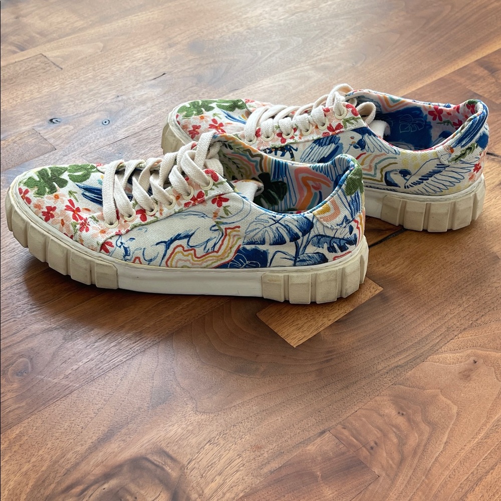 Farm Rio's Copacabana Chunky Platform Sneakers Shoes Lace up - Picture 6 of 9